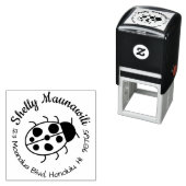 Leuke lieveheersbeestje retour adres stempel ronde (In situ)