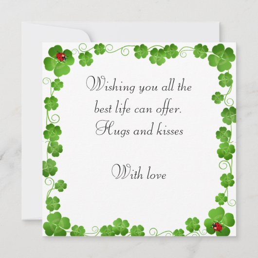 Leuke lieveheersbeestje Verjaardag Platte Kaart (Achterkant)