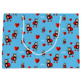 Leuke lieveheersbeestjes, harten en vreugdetekst o groot cadeauzakje (Voorkant)