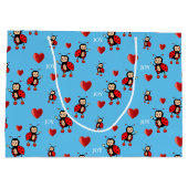 Leuke lieveheersbeestjes, harten en vreugdetekst o groot cadeauzakje (Achterkant)