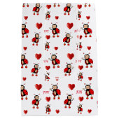 Leuke lieveheersbeestjes op wit medium cadeauzakje (Achterkant)