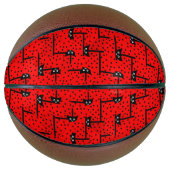 Leuke lieveheersbeestjes - rood patroon basketbal (Voorkant)
