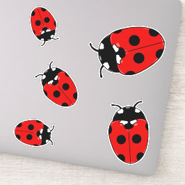 Leuke lieveheersbeestjes tuin insecten sticker