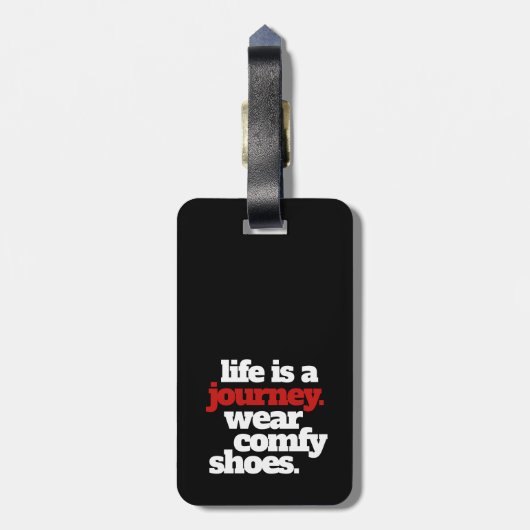 Leuke Life is een reis ... Bagagelabel (Achterkant verticaal)