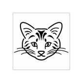 Leuke lijn Art Kitty Kat Gezicht Outline Rubberstempel (Afrduk)