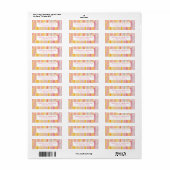 Leuke lijnen achtergrond retouradreslabels etiket (Full Sheet)