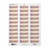 Leuke lijnen achtergrond retouradreslabels etiket (Full Sheet)
