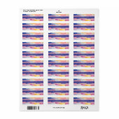 Leuke lijnen achtergrond retouradreslabels etiket (Full Sheet)
