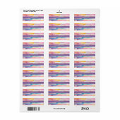 Leuke lijnen achtergrond retouradreslabels etiket (Full Sheet)