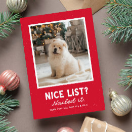 Leuke lijst gelukt grappige cute rode Kerst foto Feestdagenkaart