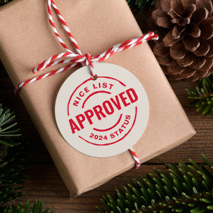 Leuke lijst goedgekeurd grappige schattige Kerstmi Bedankjes Labels