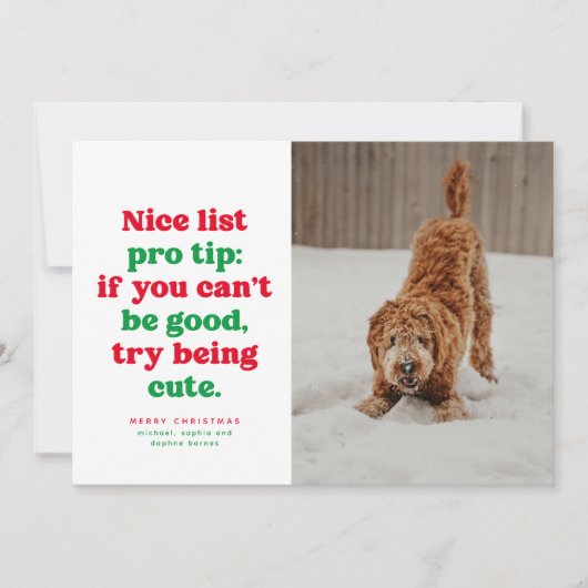 Leuke lijst grappige schattige rode groene foto Ke Feestdagenkaart (Voorkant)