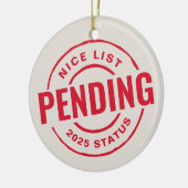 Leuke lijst grappige schattige rode kerst huisdier keramisch ornament (Links)