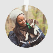 Leuke lijst grappige schattige rode kerst huisdier ornament (achterkant)