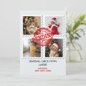 Leuke lijst in afwachting van grappige 4 foto kers feestdagenkaart (Staand voorkant)