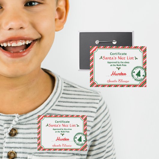 Leuke Lijst Kerst Diploma Certificaat Button
