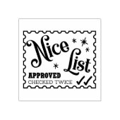 Leuke lijst Kerst Kaart Envelope Santa Stamp Rubberstempel (Afrduk)