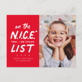 Leuke lijst leuke leuke rode twee foto kerst feestdagenkaart (Voorkant)