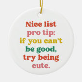 Leuke lijst pro tip leuke grappige huisdier foto k keramisch ornament (Voorkant)