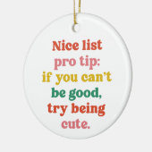 Leuke lijst pro tip leuke grappige huisdier foto k keramisch ornament (Links)