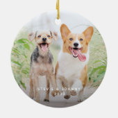 Leuke lijst pro tip leuke grappige huisdier foto k keramisch ornament (Achterkant)