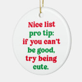 Leuke lijst pro tip leuke grappige huisdier foto k keramisch ornament (Links)