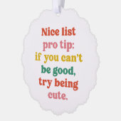 Leuke lijst pro tip leuke grappige huisdier foto k ornament kaart (Links)