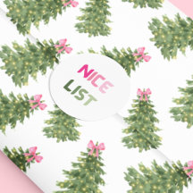 Leuke Lijst Roze & Groene Kerstplezier Ronde Stick