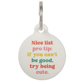 Leuke lijst schattig grappig kleurrijke Kerstmis Huisdierpenning