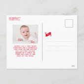 Leuke lijst schattige baby's eerste kerst rood feestdagenkaart (Achterkant)