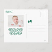 Leuke lijst schattige baby's eerste kerstgroen feestdagenkaart (Achterkant)
