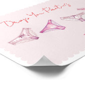 Leuke Lingerie Douche Bachelorette Panty Spelbord Poster (Hoek)