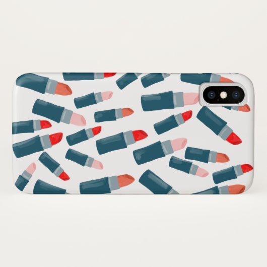 Leuke lippenstift: hoofdletters wit Case-Mate iPhone case (Achterkant (horizontaal))