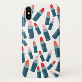 Leuke lippenstift: hoofdletters wit Case-Mate iPhone case