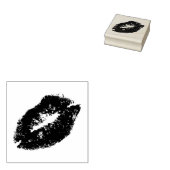 Leuke lippenstift kus rubberstempel (Gestempeld)