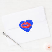 Leuke lippenstift kusjes Miss You Romantische LIP  Hart Sticker (Envelop)