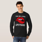 Leuke lippenstift voor kinderen jongens cosmetisch t-shirt (Voorkant volledig)