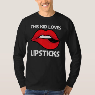 Leuke lippenstift voor kinderen jongens cosmetisch t-shirt