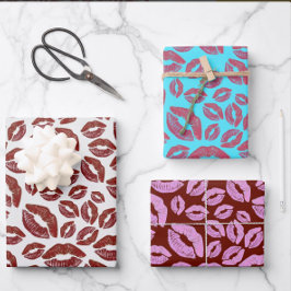 Leuke Lipstick Kus Impress Inpakpapier Vel