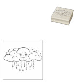 Leuke Little Rain Cloud Rubber Stamp Rubberstempel (Gestempeld)