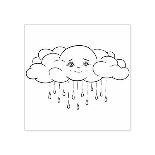 Leuke Little Rain Cloud Rubber Stamp Rubberstempel (Afrduk)