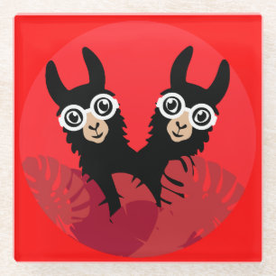 Leuke Llama Alpaca Accessoires Glazen Onderzetter