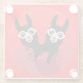 Leuke Llama Alpaca Accessoires Glazen Onderzetter (Achterkant)