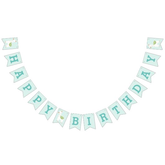 Leuke Llama Baby Kids Verjaardag Aqua bunting bann Vlaggetjes (Alle)