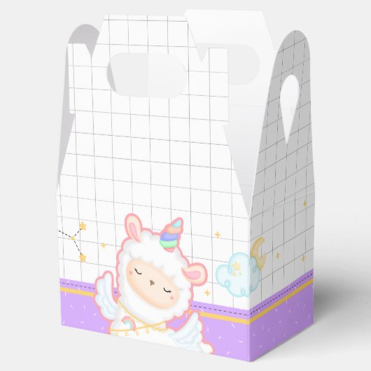 Leuke Llama Eenhoorn Rainbow Party Favor Box Bedankdoosjes (Geopend)