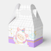 Leuke Llama Eenhoorn Rainbow Party Favor Box Bedankdoosjes (Voorkant Zijde)