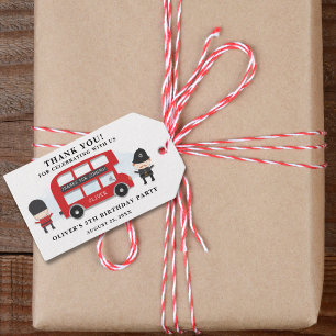 Leuke London Theme Bus Kids Verjaardagsfeestje Cus Cadeaulabel