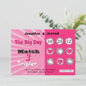 Leuke Lotto Krabbel Huwelijksaankondiging Kaart (Staand voorkant)