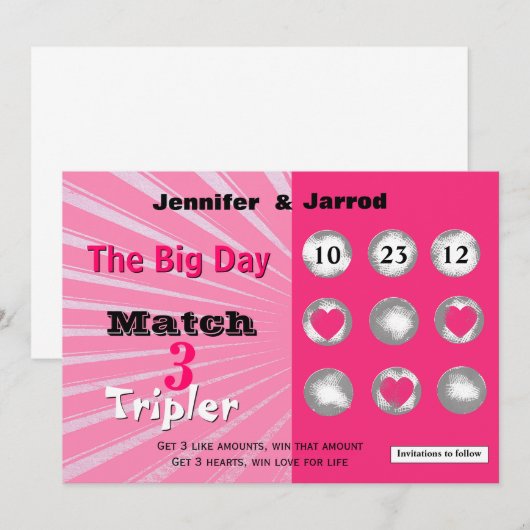 Leuke Lotto Krabbel Trouw Aankondiging (Voorkant / Achterkant)