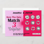 Leuke Lotto Scratch Off Save the Date Aankondiging (Voorkant / Achterkant)